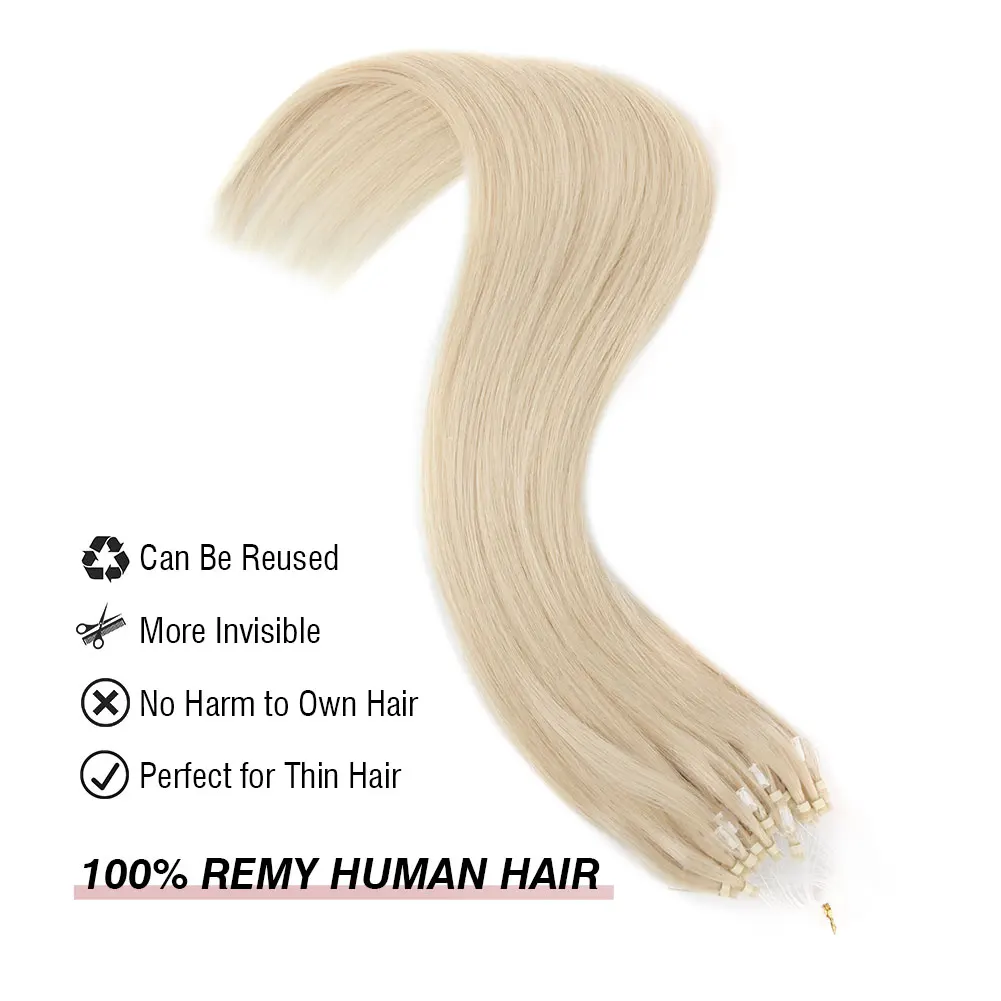 Sixstarhair 50 прядей Micro Link Наращивание волос 50 г 14/16/18/22/24 дюйма Remy Человеческие волосы Micro Loop Наращивание человеческих волос для женщин