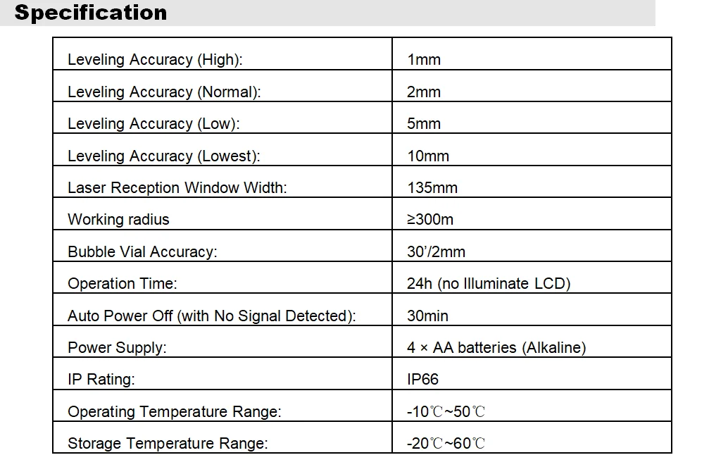Empfänger für selbstnivellierende Rotationslaser / Outdoor-Rotationslaser-Detektor mit Hochleistungsklemme – Detail 3