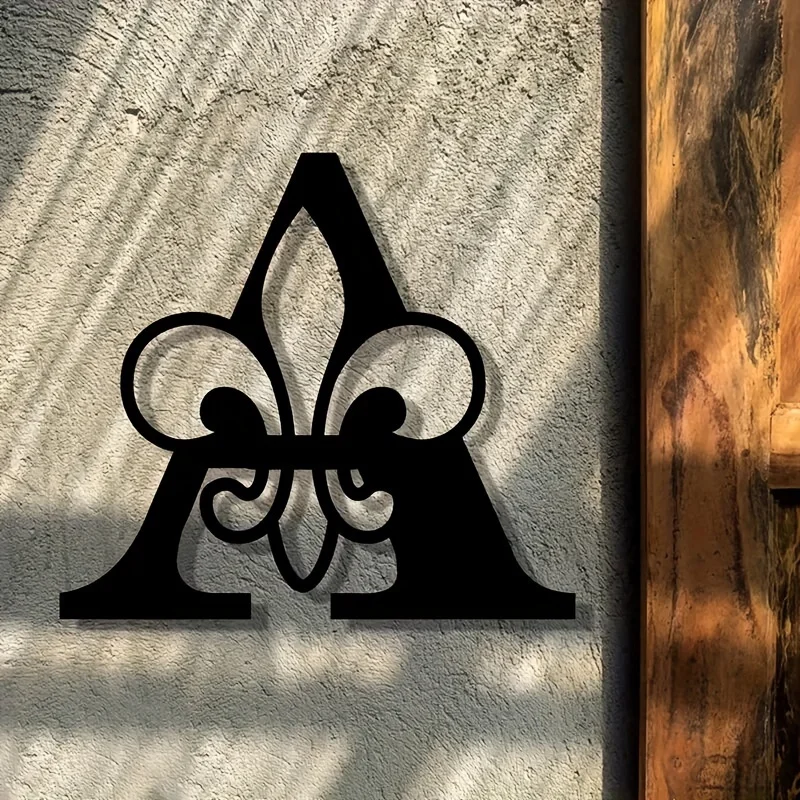 

Classic Initial Letter Metal Sign Metal Wall Art Housewarming Gifts Wedding Gifts Door Hangers Lnitial Wall Name DIY Decor