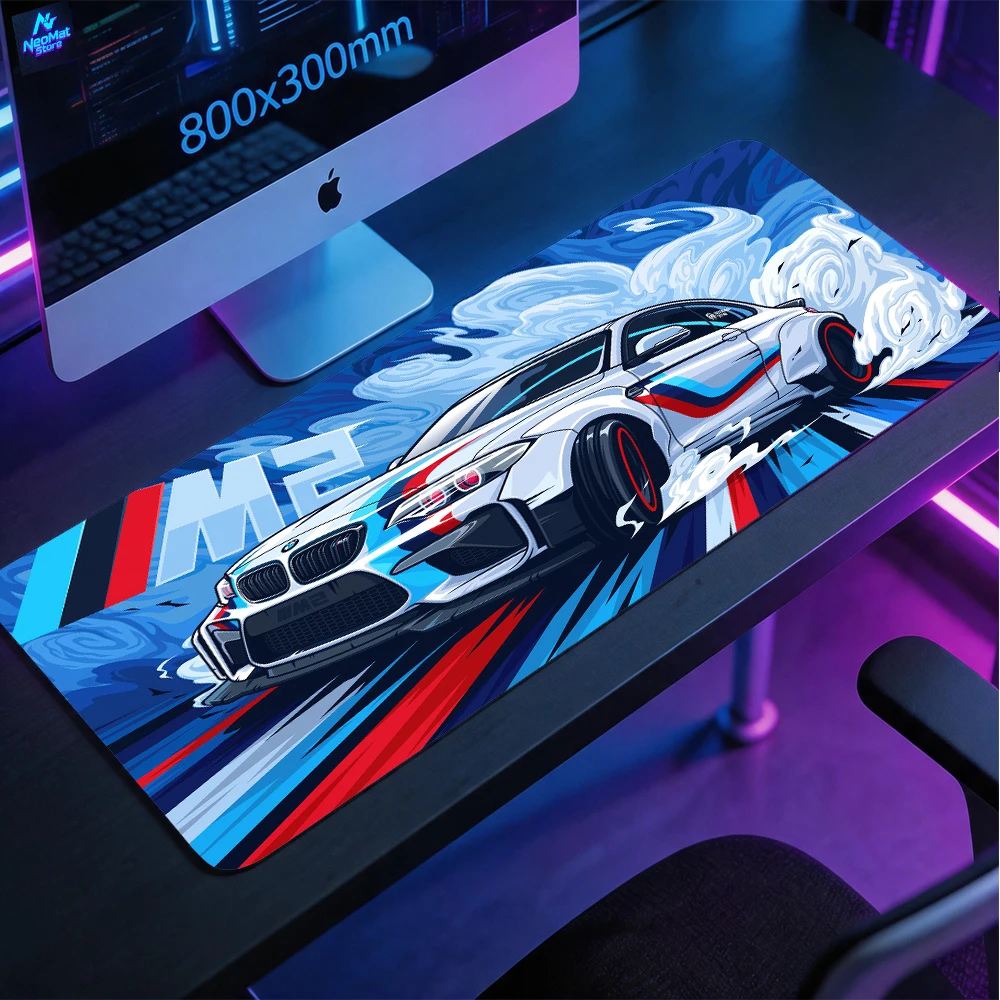 M2 Racing Style Mouse Pad 80x30cm Laptop Rubber Drift Art Red Desk Mat Desktop Swirl Nonslip Mousepad Gamer Gaming Mats Mousepads