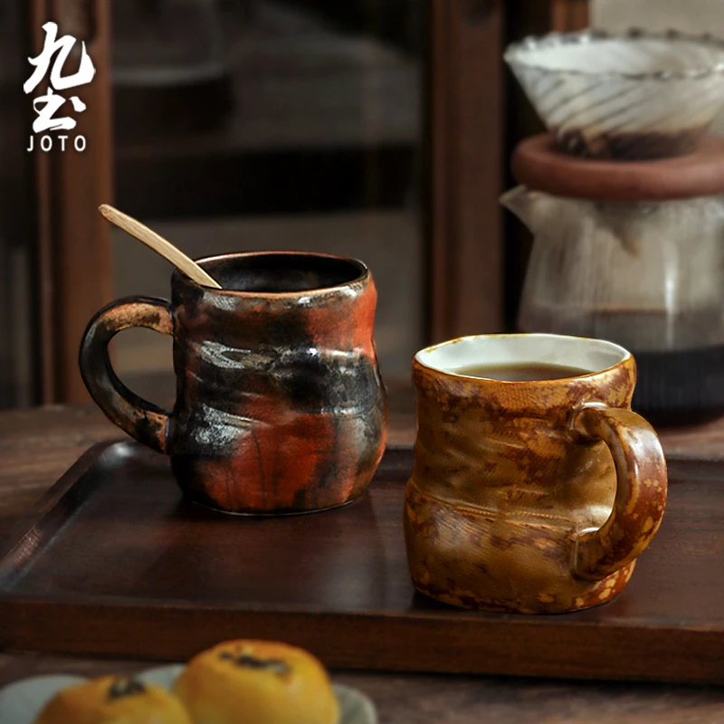 

JOTO Practical The unique design Handmade Vintage Creative Ceramic Coffee Mug CFR0129