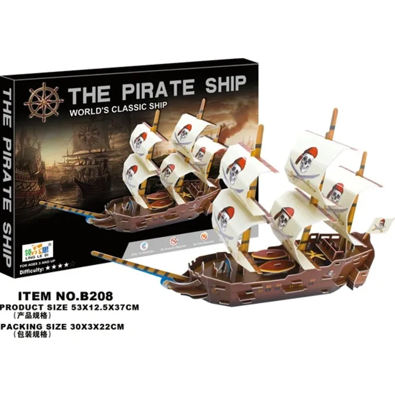 3D Puzzle The Pirate Ship  76 Pieces