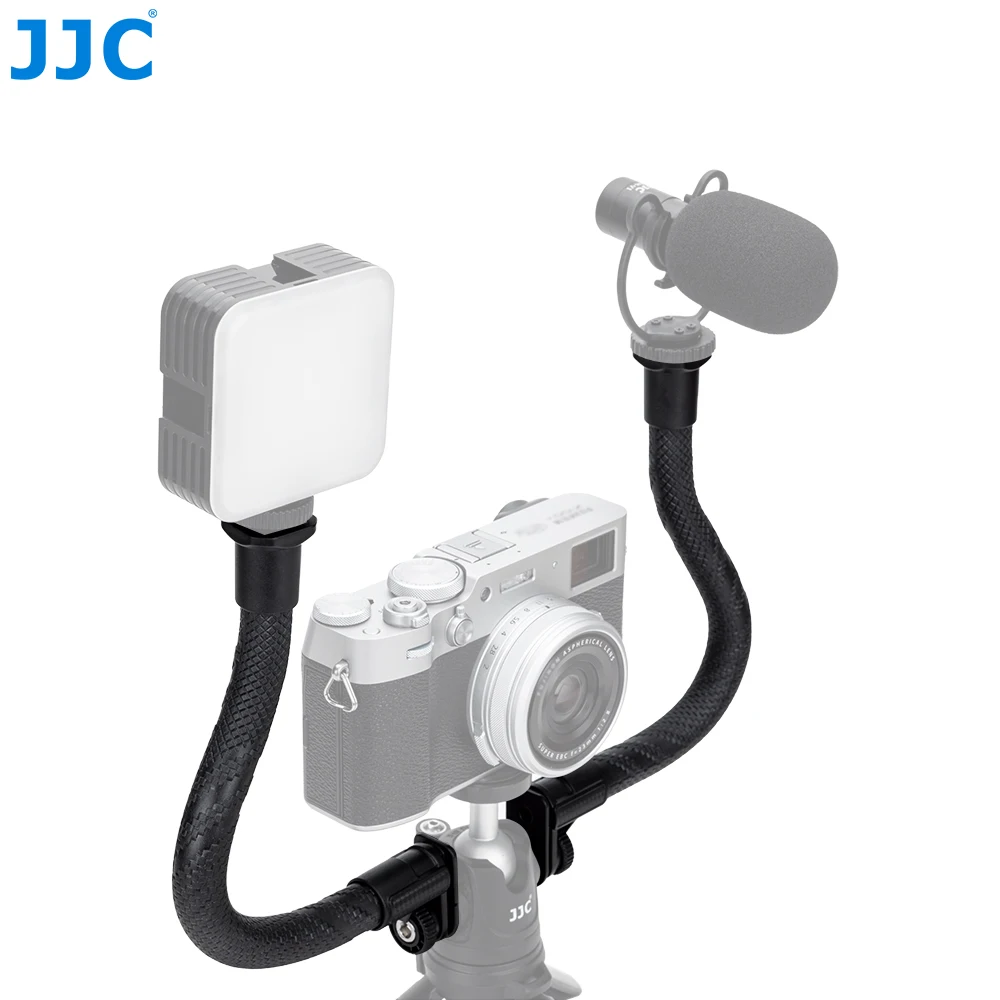 

JJC 2Pcs Camera Flexible Extension Arm with Cold Shoe Camera Mount Arm Telescopic Extension Arm for LED Light Microphone Vlog