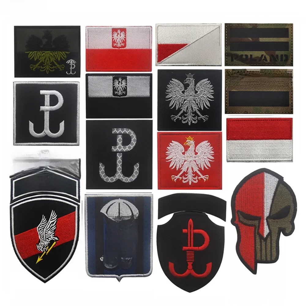 Polska GROM haftowana naszywka ramię odznaka TF-9 wojskowa odblaskowa odznaka Morale haftowane naszywki na odzież zdobienie do szycia — zdjęcie 2
