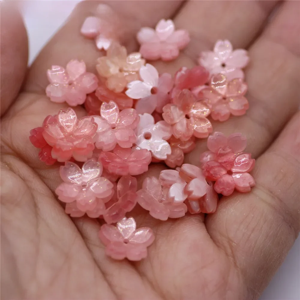 Perles acryliques sans fleurs, style prairie, épingle à cheveux, boucles d'oreilles, bracelet, collier, fournitures de bricolage pour bijoux exécutifs, 1PC, 10mm