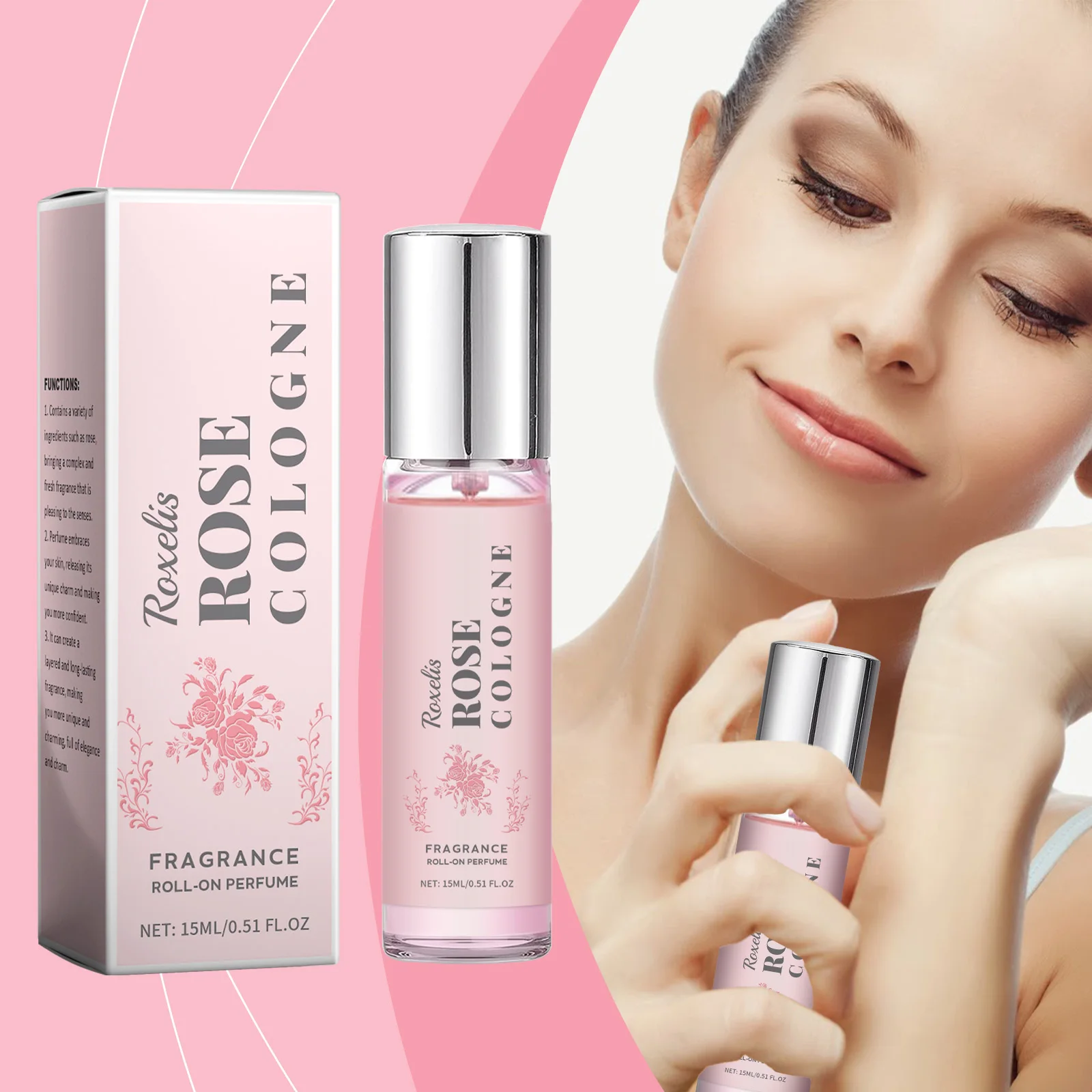 

Roxelis Rose Elegant Ball Perfume Women's Wristband Lasting Fragrance Fresh Floral Rose Keep Fragrance Confidence Boost Perfume