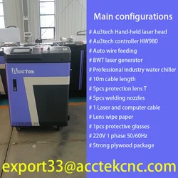 Handheld 1500W 2000W 3000W Fiber Laser Cleaning Machine Laser Rust Removal for Rust Paint Metal Cleaning