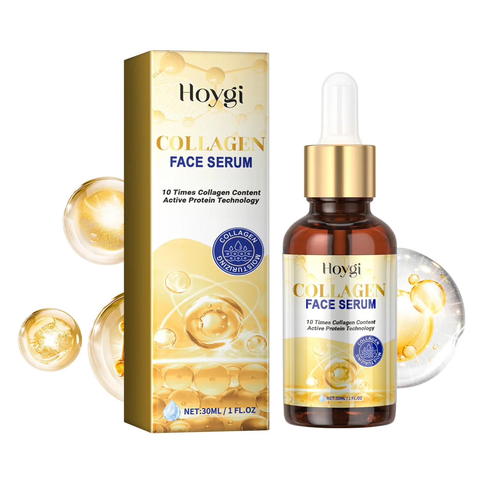 Collagen Face Serum Moisturizing Skin Firming Shrinking Pores Oil Control Vitamin C Korean Skin Care Brightening Facial Essence