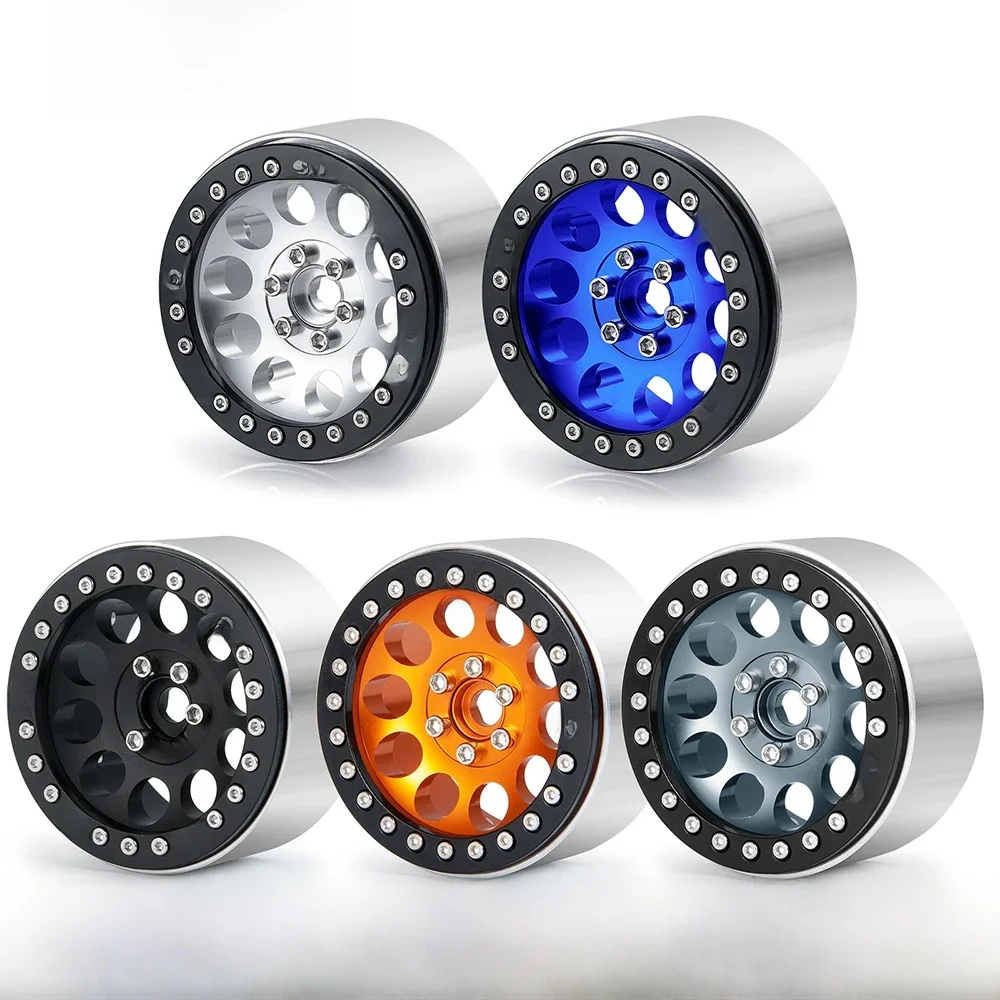 AXSPEED 4 szt. 2,2 cala 35 mm poszerzone aluminiowe felgi z piastami do Axial Wraith 90048 RR10 TRX-4 1/10 RC Crawler Car Parts — zdjęcie 2
