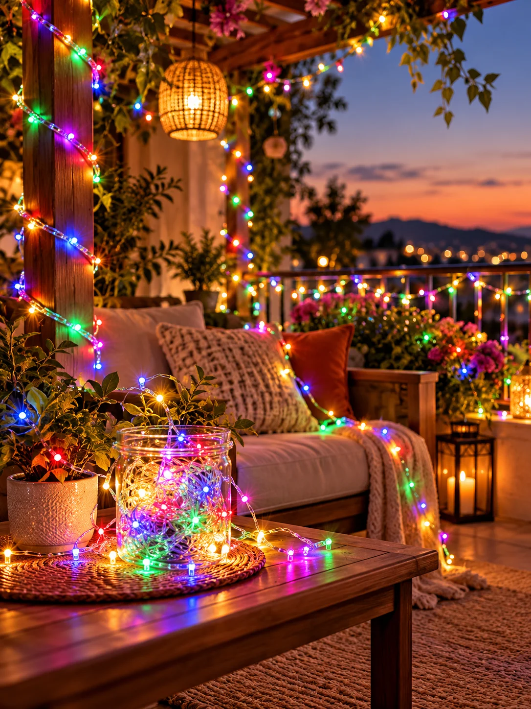Extrastar-PVC RGB LED-strip met USB- en Bluetooth-appbediening, 8 lichtmodi, 8 kleuren, IP65, inclusief adapter, verkrijgbaar in lengtes van 10 m / 20 m / 30 m.