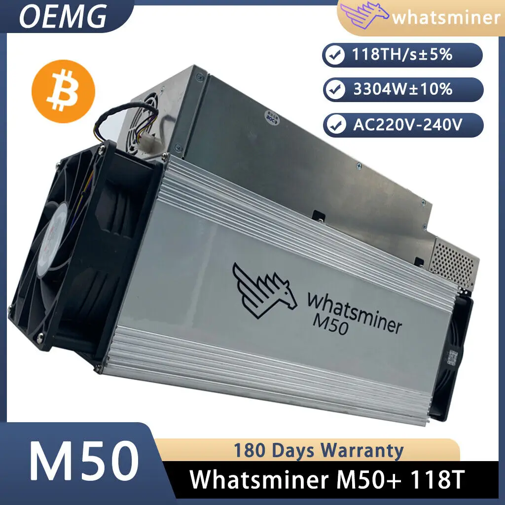 DISCOUNT SALES BUY 3 GET 2 FREE  New Whatsminer M50 118TH 3304W SHA-256 BTC Bitcoin Miner ASIC Mining Machine