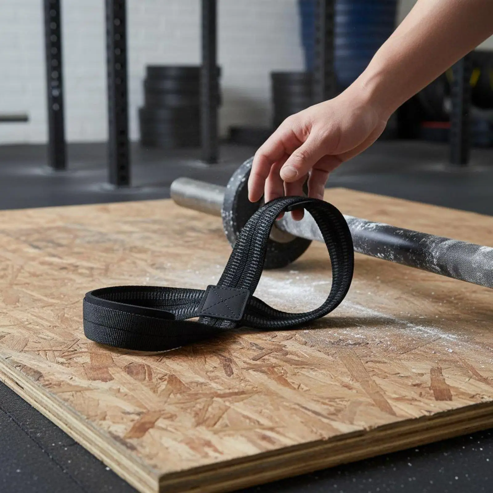 Figure‑8 Weight Lifting Straps Gym Training Assist Wrist Protection Grip Assist Bands for Pull‑Up Bar Fitness Equipment