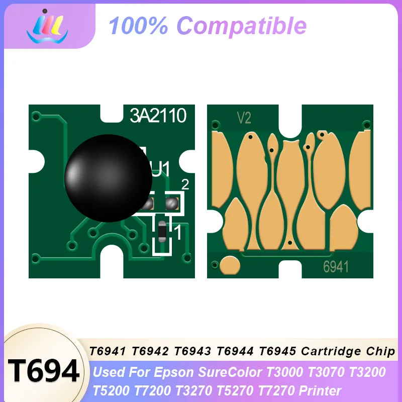 T6941-T6945 T6941 Cartridge Chip T6193 Maintenance Tank Chip For Epson SureColor T3000 T3070 T3200 T5200 T7200 T3270 T5270 T7270