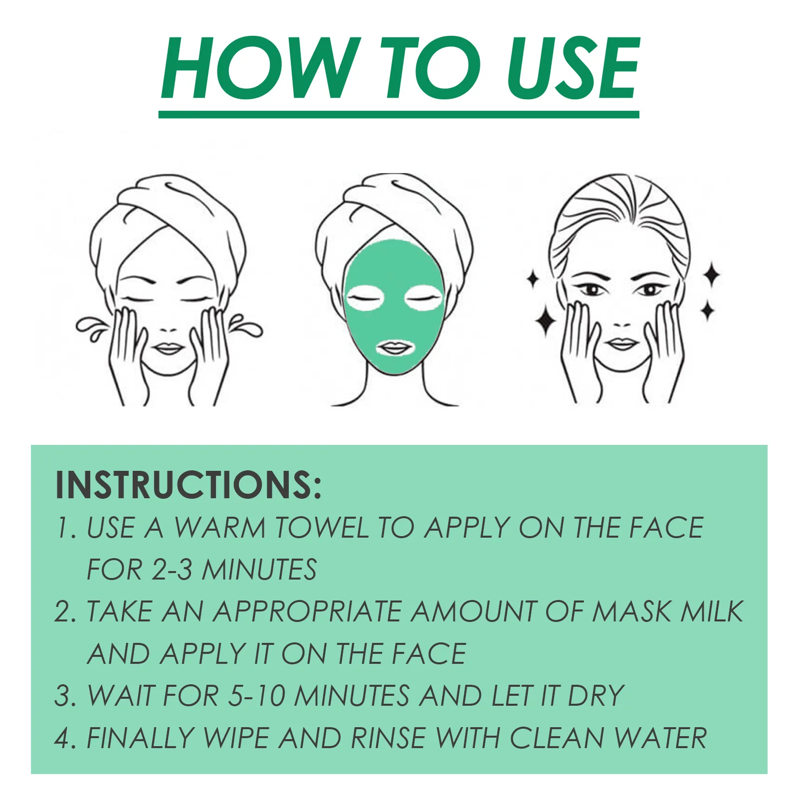 Ouhoe 12pcs Green Tea Vitamin Cleaning Facial Mask Acne Eliminate Deep Moisturizing Hydrating Face Care Shrink Pores Sleep Mask