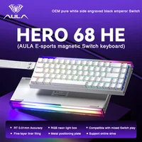AULA HERO 68HE teclado con interruptor magnético disparador rápido 8K retorno Esports Gamer teclado RGB teclado para juegos por cable