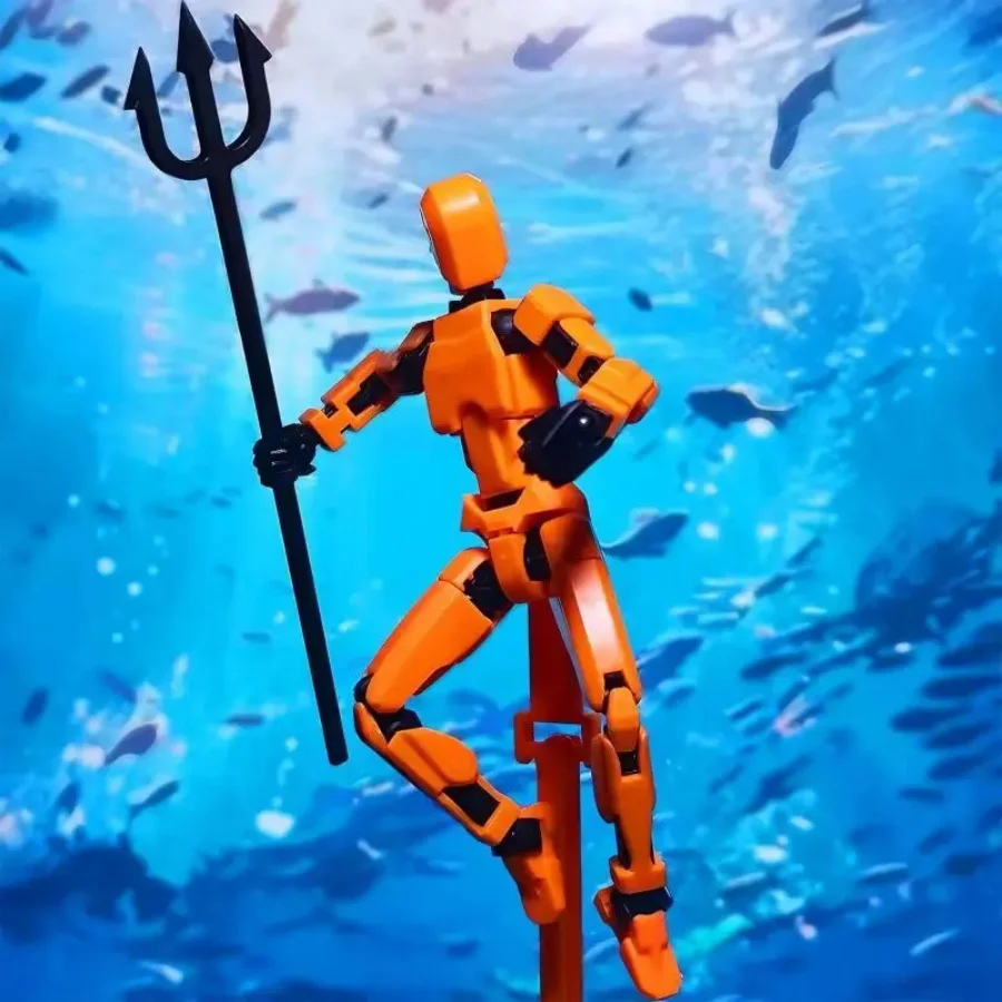 Action Figure Set Non-3D Printed Joints Deformable Lucky Figures Movable Dummy Model Ornaments DIY assembling puzzle villain toy