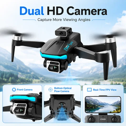 ZNLYRION S132 RC Drone Dual Camera Optical Flow Hover Foldable RC Quadcopter APP Path Flight Beginner Drone Toy