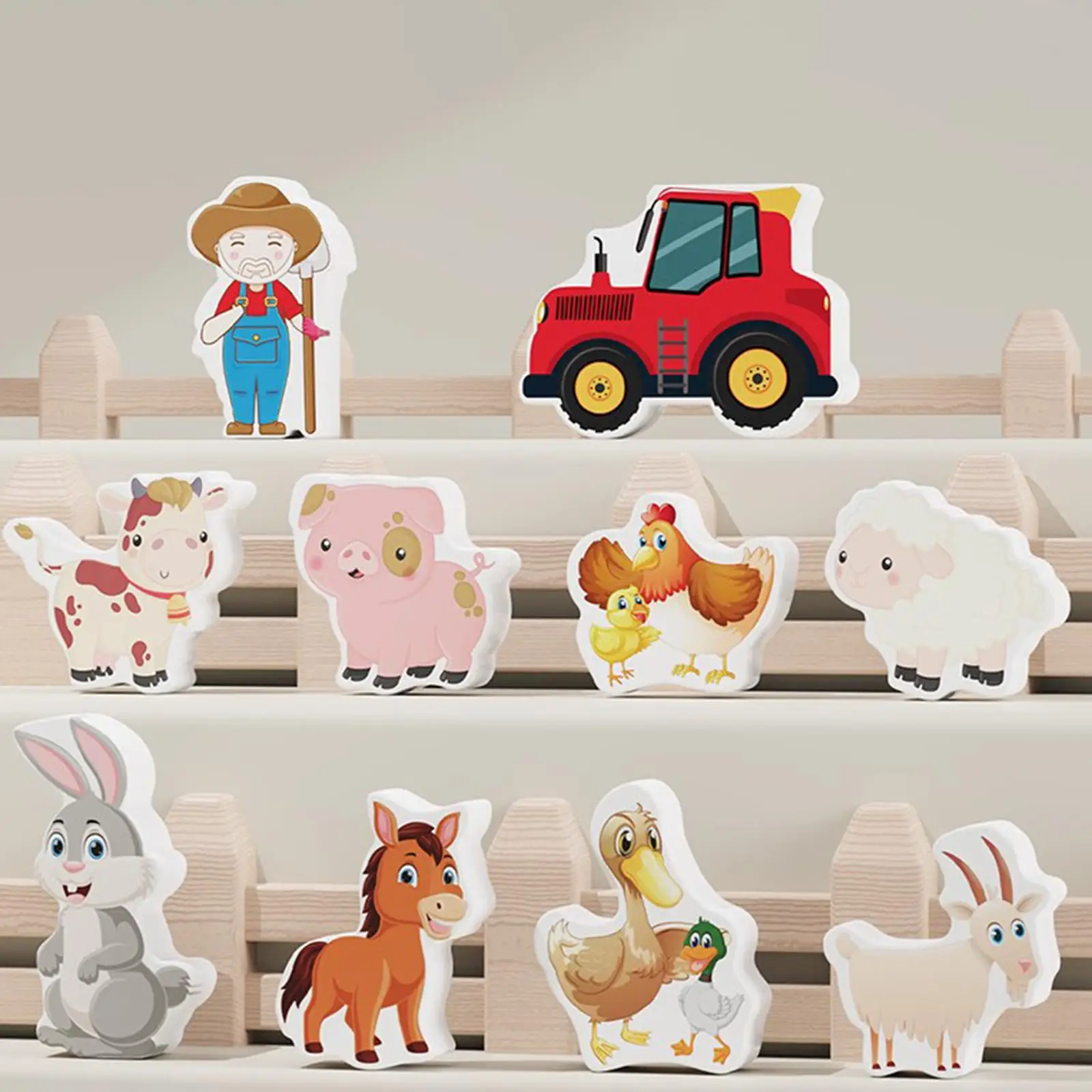 Conjunto de casa classificadora de formas, cubo de atividades para bebês, brinquedo montessori de percepção de cores, brinquedo de aprendizagem de emparelhamento de animais de fazenda para crianças de 3 a 5 anos