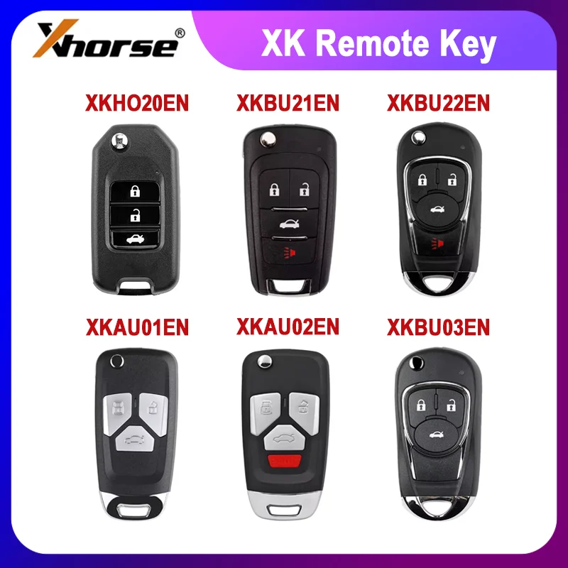 

1PCS Xhorse XKHO20EN XKBU21EN XKBU22EN XKAU01EN XKAU02EN XKBU03EN Wire Remote Key Type For VVDI Key Tool