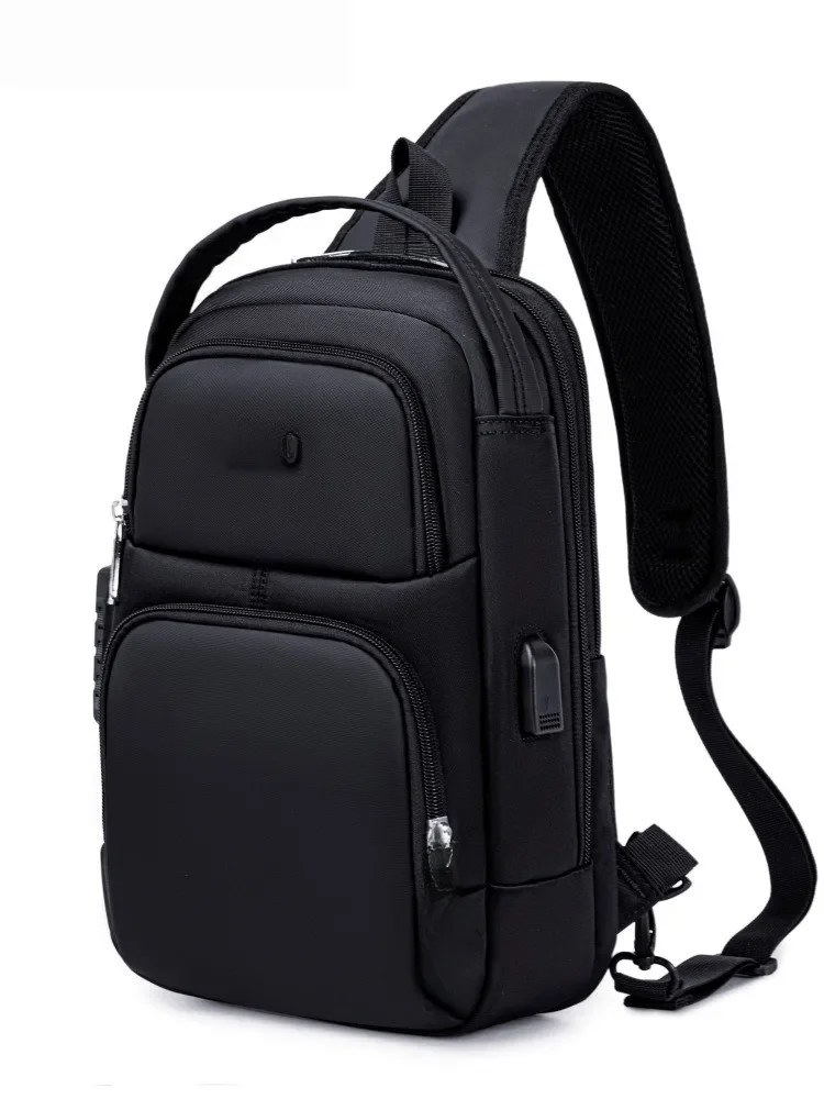 Torba na ramię z zabezpieczeniem przed kradzieżą, torby na klatkę piersiową Crossbody dla mężczyzn i kobiet, plecak na jedno ramię bolsa masculina sac a main сумка — zdjęcie 2