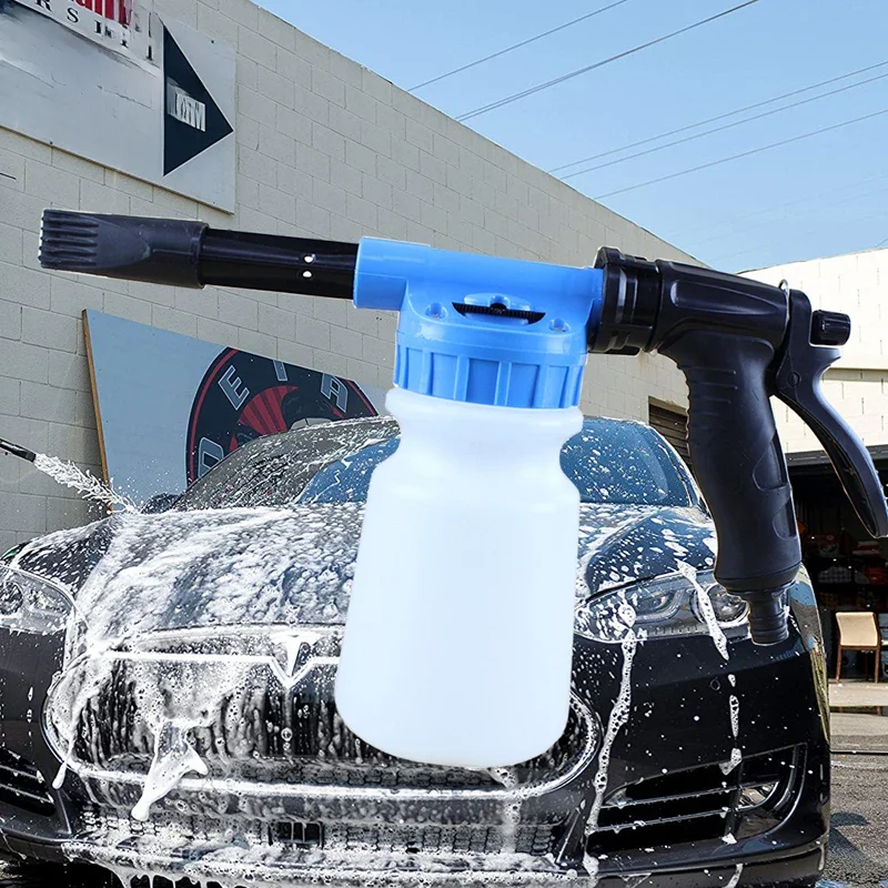 1L Verstelbare Auto Wasmachine Schuimmondstuk Auto Wassen Schuimpistool Schoonmaken Foamer Pot Lance Water Zeep Shampoo Sproeier Spray Schuimpistool - afbeelding 2