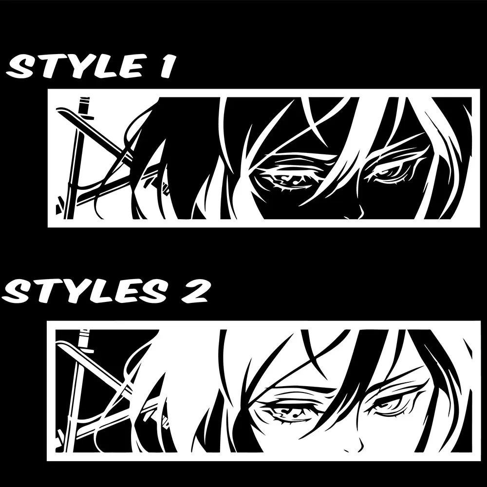MIKASA ACKERMAN | ミカサ・アッカーマン Car Sticker Anime A Warrior Boy The Notebook Computer Stickers Auto Parts Laser Vinyl Decals