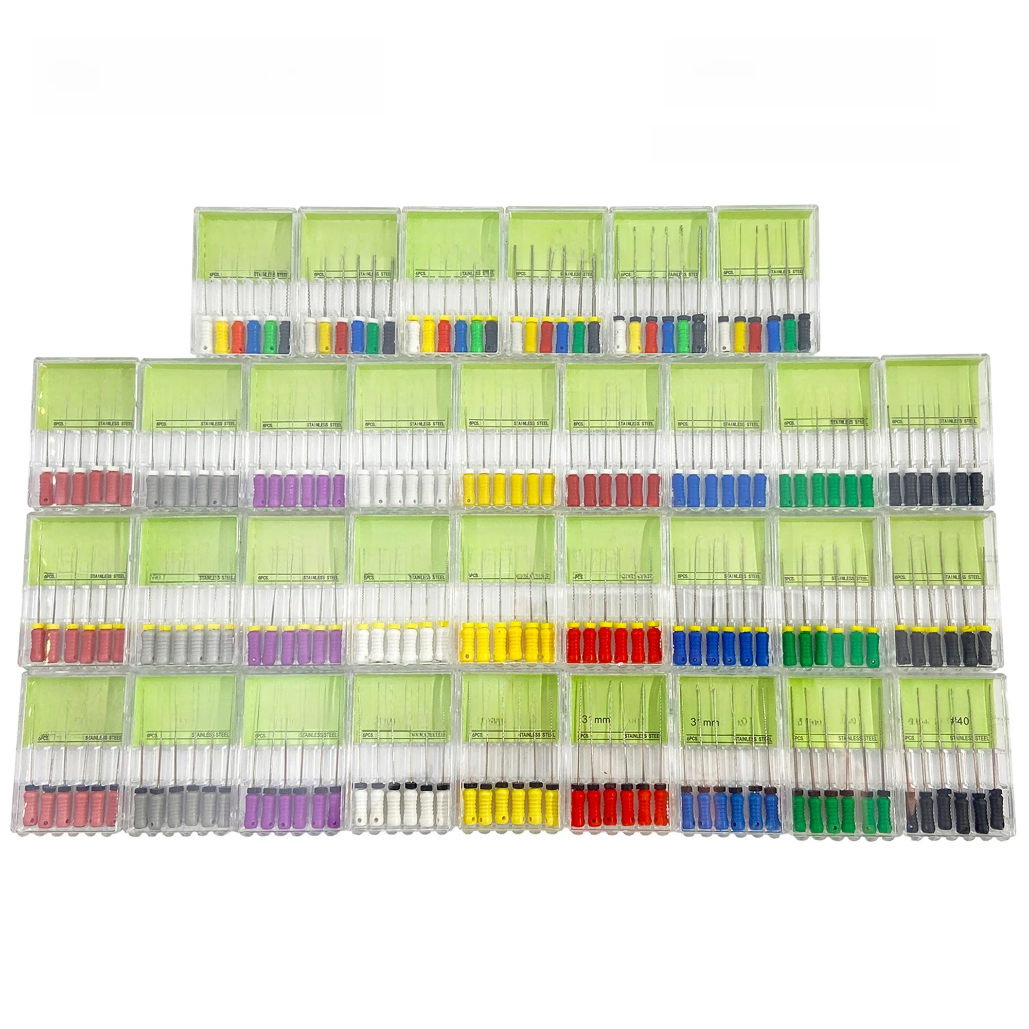 Outils Dentaires en Acier Inoxydable pour Dentiste, Endo Cannal, Lime H, 21mm, 25mm, 31mm