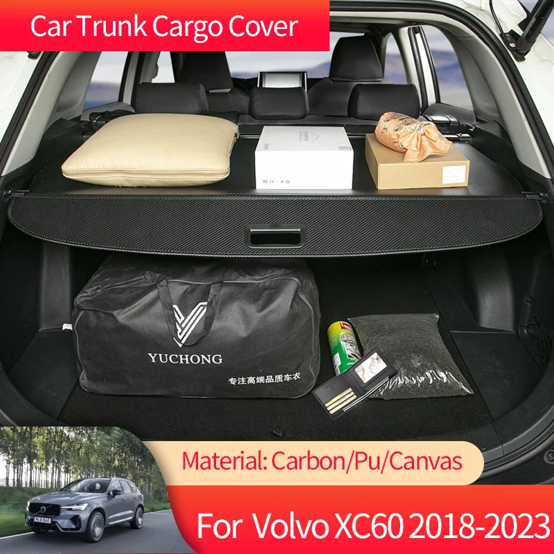 for Volvo XC60 MK2 2018~2023 2022 Auto Trunk Cargo Cover Luggage Storage Rear Boot Tray Security Shielding Shade Car Accessories