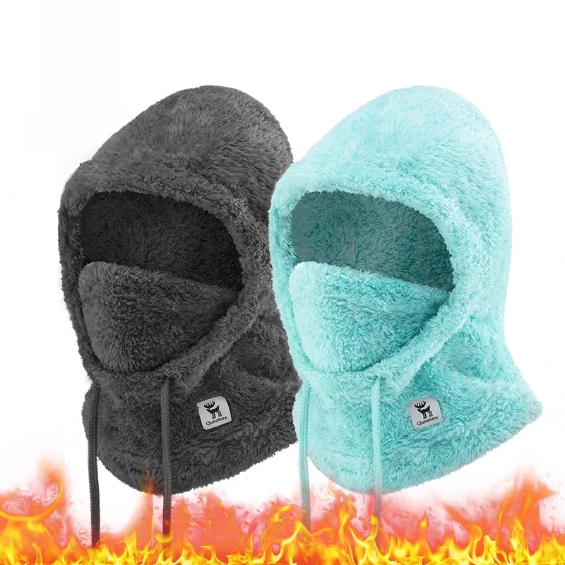 AliExpress Qunature Keep Warm Balaclava Cycling Cap Ski Winter Windproof Cap Men Women Fleece Thicken Motorcycle Hat Skiing Face Mask