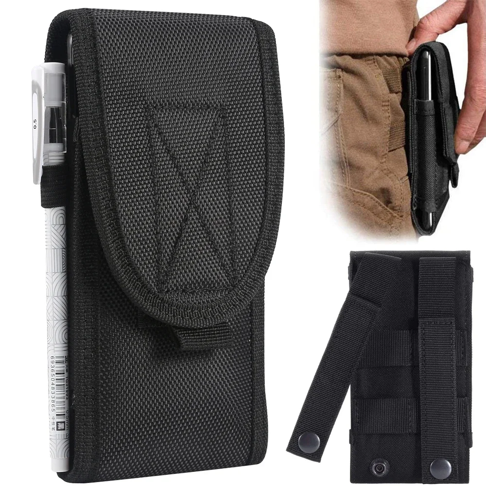 WEFOR Black Army Camo Bag for Mobile Phone Belt Pouch Holster Cover Case Tactical Military Phone Pouch Waist Clip-On Holster Bag — zdjęcie produktu 7