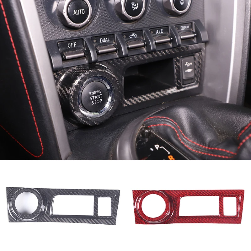 

For 12-21 Toyota 86/Subaru BRZ One-touch start box trim car interior trim accessories real carbon fibre One-touch start box