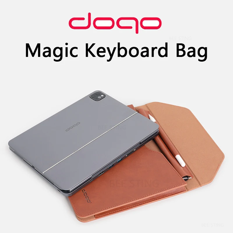 DOQO Magic Keyboard Bag For ipad pro 11 12.9 2021 2020 2018 Air 4 5 10.9 Portable Keyboard bag Built-in Pencil Data Cable Case