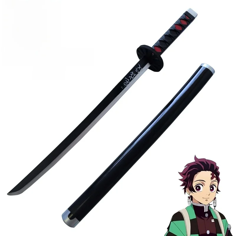 Demon Slayer Katana Original Zusammengebautes Anime-Schwert Cosplay-Requisiten Orange Tomioka Giyuu Kamado Tanjirou Schwerter 72cm