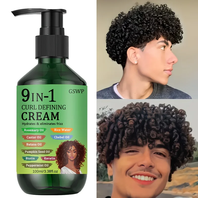 GSWP 9-in-1 Curling and Styling Cream: Moisturizes and Nourishes, Provides Long-Lasting Hold, Effectively Controls Frizz.100g view 4