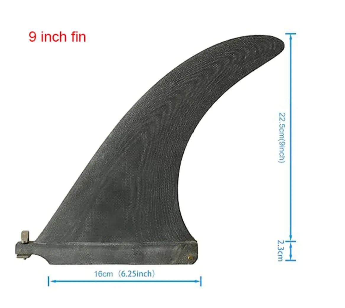 9/10 Inch Surf Longboard Fins Fiberglass Black Color Surfing Fin Surfboard Fin Single Fins view 4