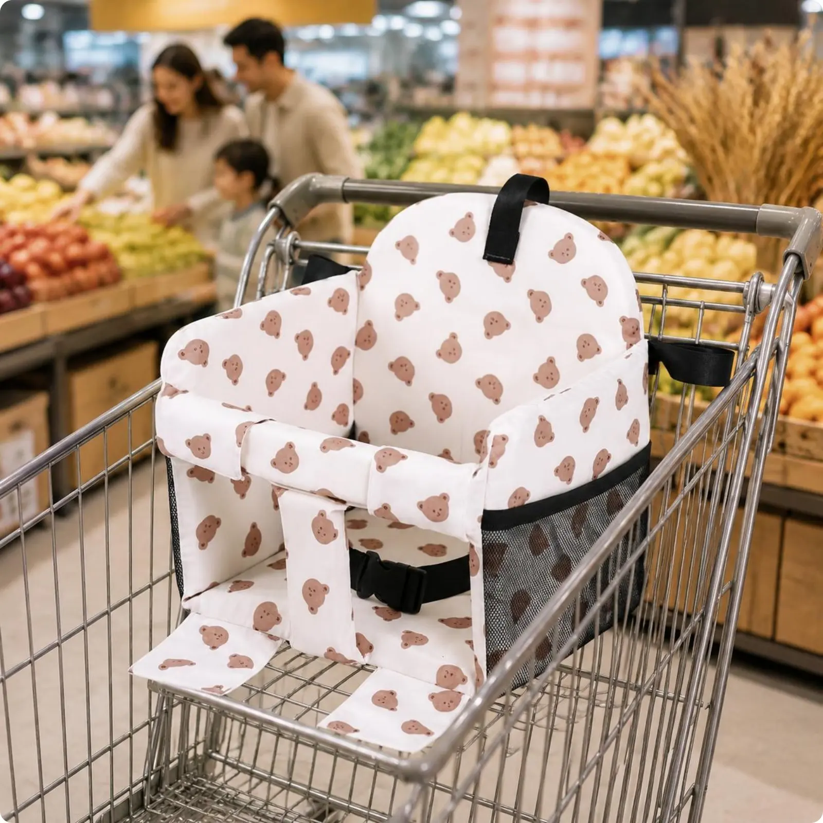 Shopping Basket Seat Cushion Lightweight High Chair Cover Soft for Supermarket Dining Home for Infants Young Children Kids