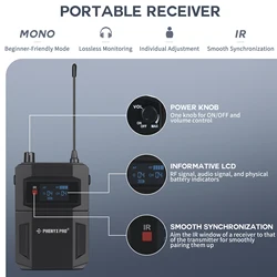 500MHz/900MHz Bodypack Receiver for PHENYX PRO PTM-11& PTM-22&PTM-33 Wireless Stage Monitoring System