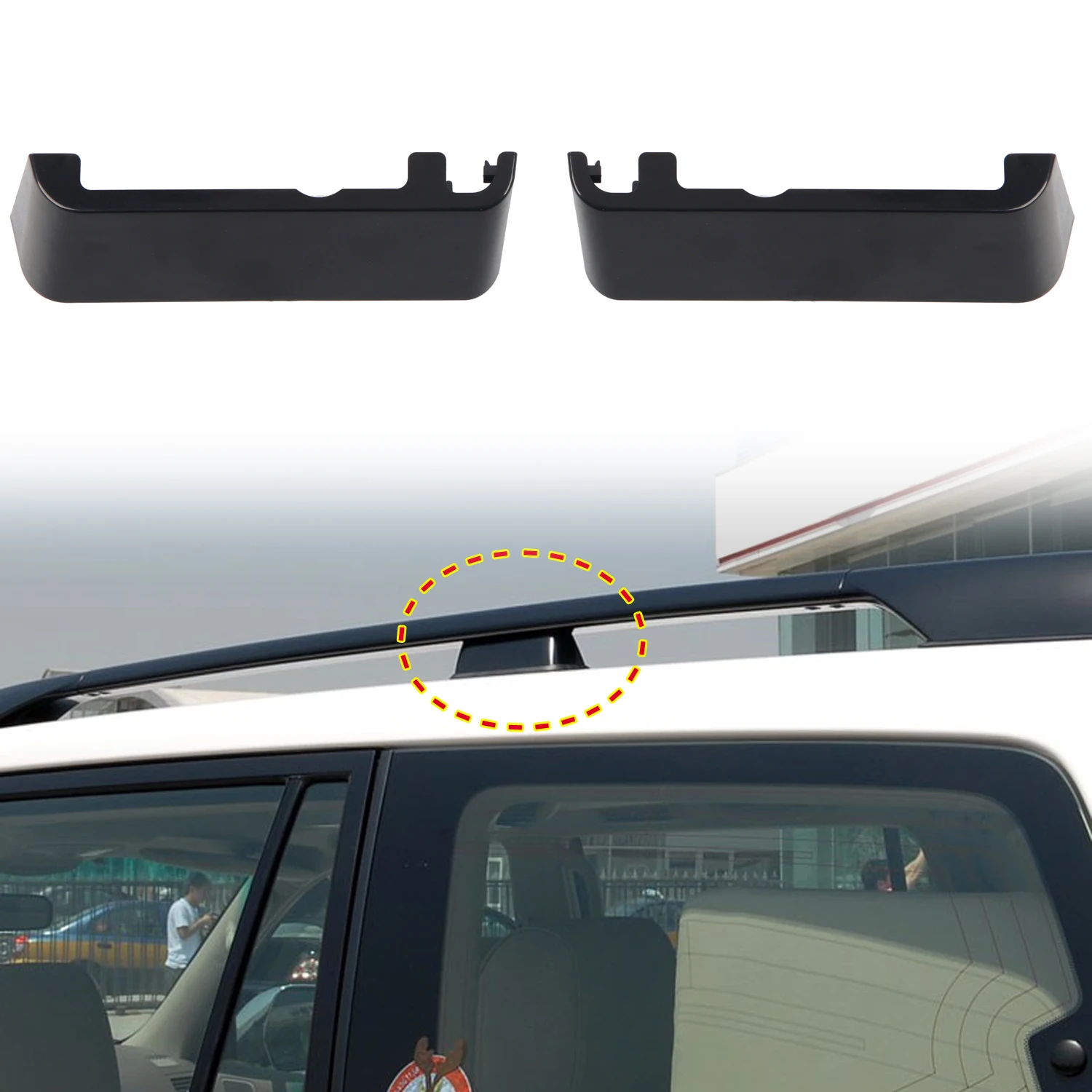 For Toyota Land Cruiser Prado J120 2003-2009/ J150 2010-2018 Car Accessories ABS Roof Rack Rails Luggage Center Protector Cover