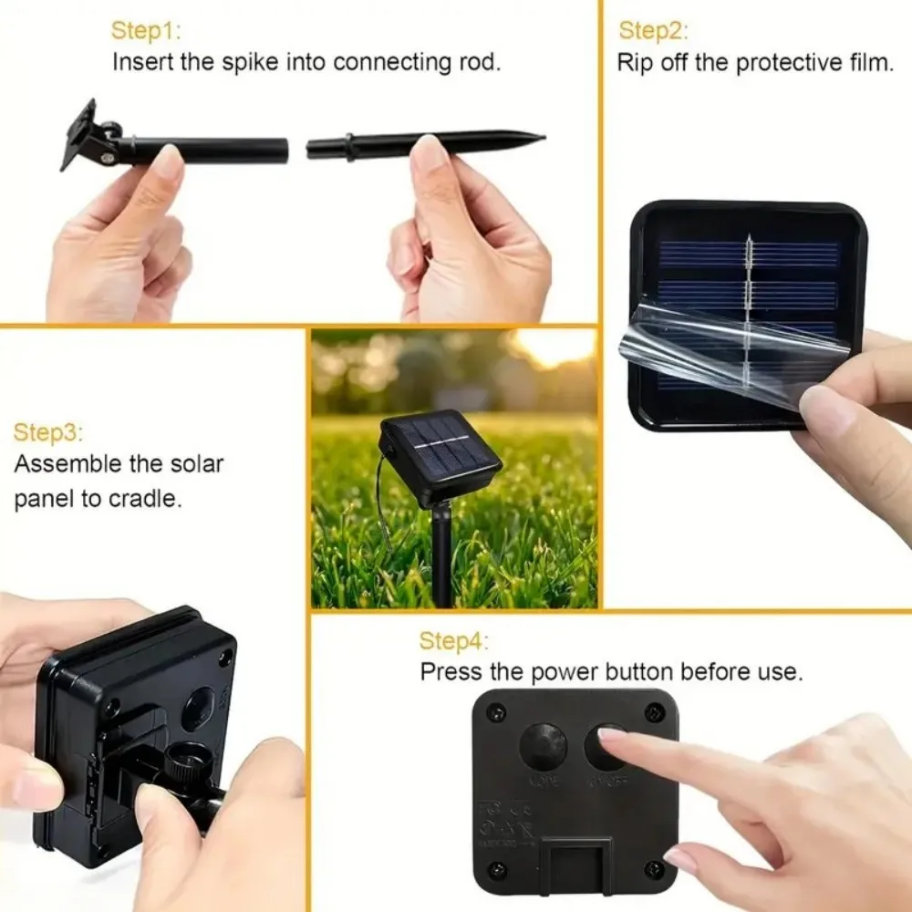 Linterna impermeable, guirnaldas de luces alimentadas por energía Solar, 10-30 LED, guirnalda para exteriores, luces de Patio, lámpara de energía Solar para decoración navideña de jardín