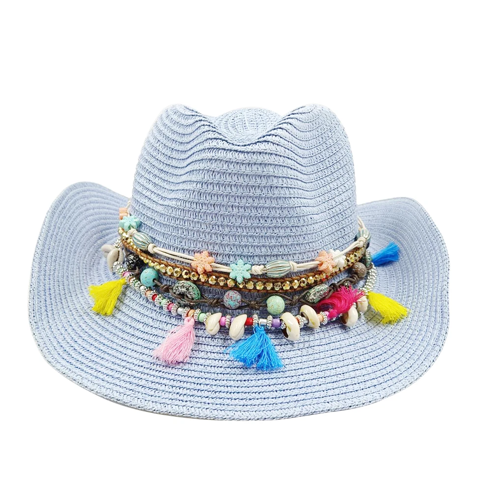 Summer straw hat ethnic style Fan hat  jazz top sun hat unisex solid color beach hat travel sun hat Straw hat