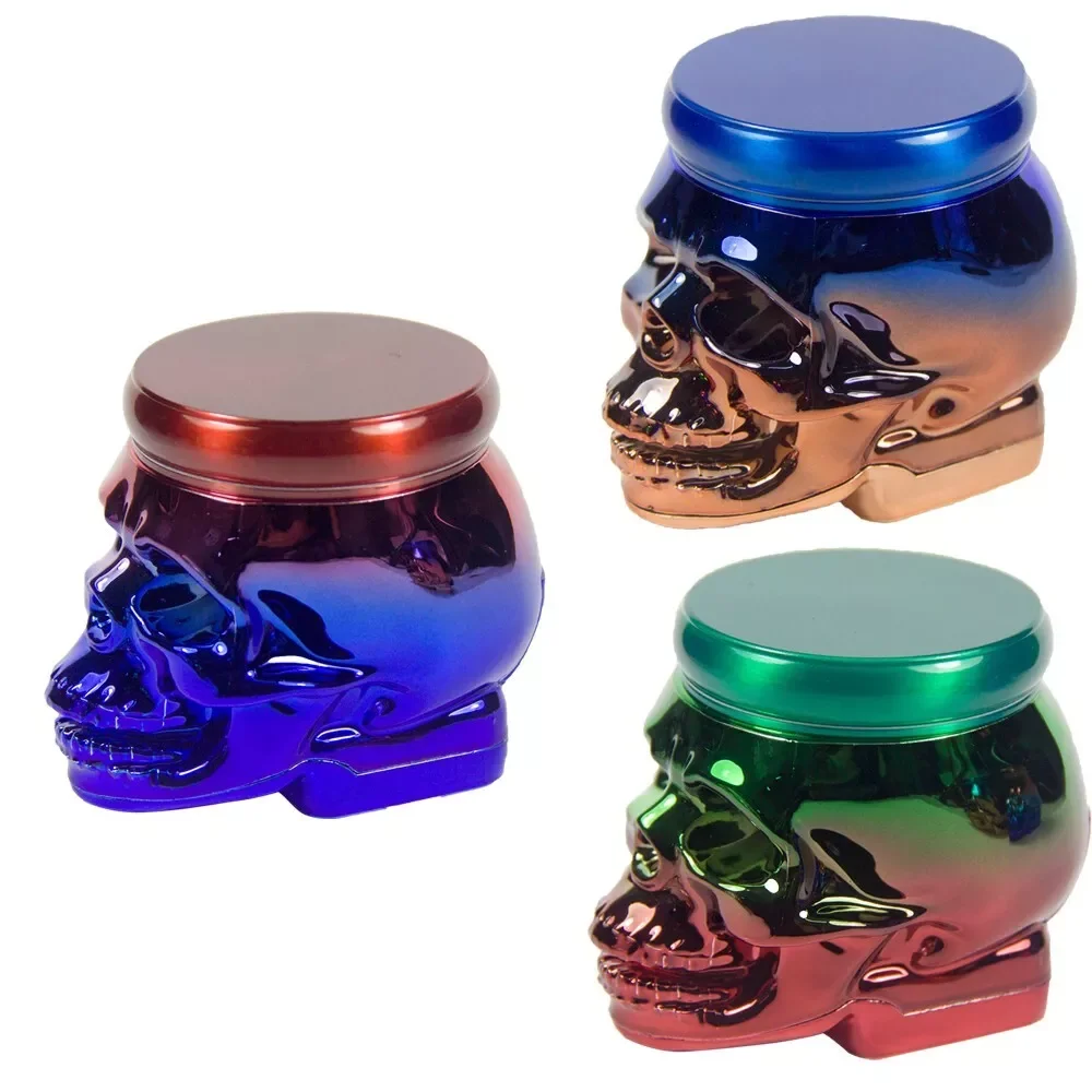 

2.1" Tobacco Herb Grinder Spice Herbal 5 PC Smoke Crusher 3D Skull Design