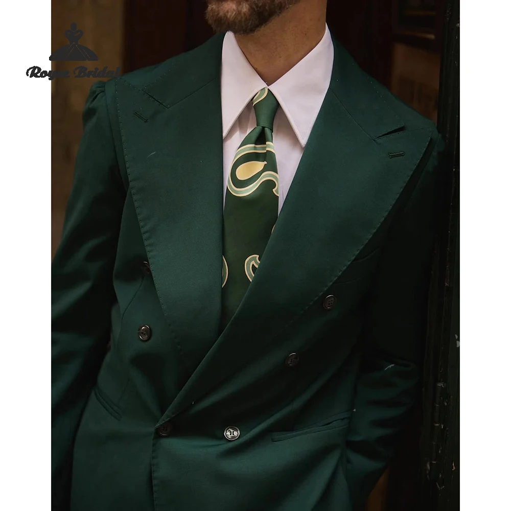 Dwuczęściowy garnitur męski na wesele 2026, dwurzędowy, z klapami szpiczastymi, garnitur wieczorowy biznesowy, szyty na miarę, trajes para hombre