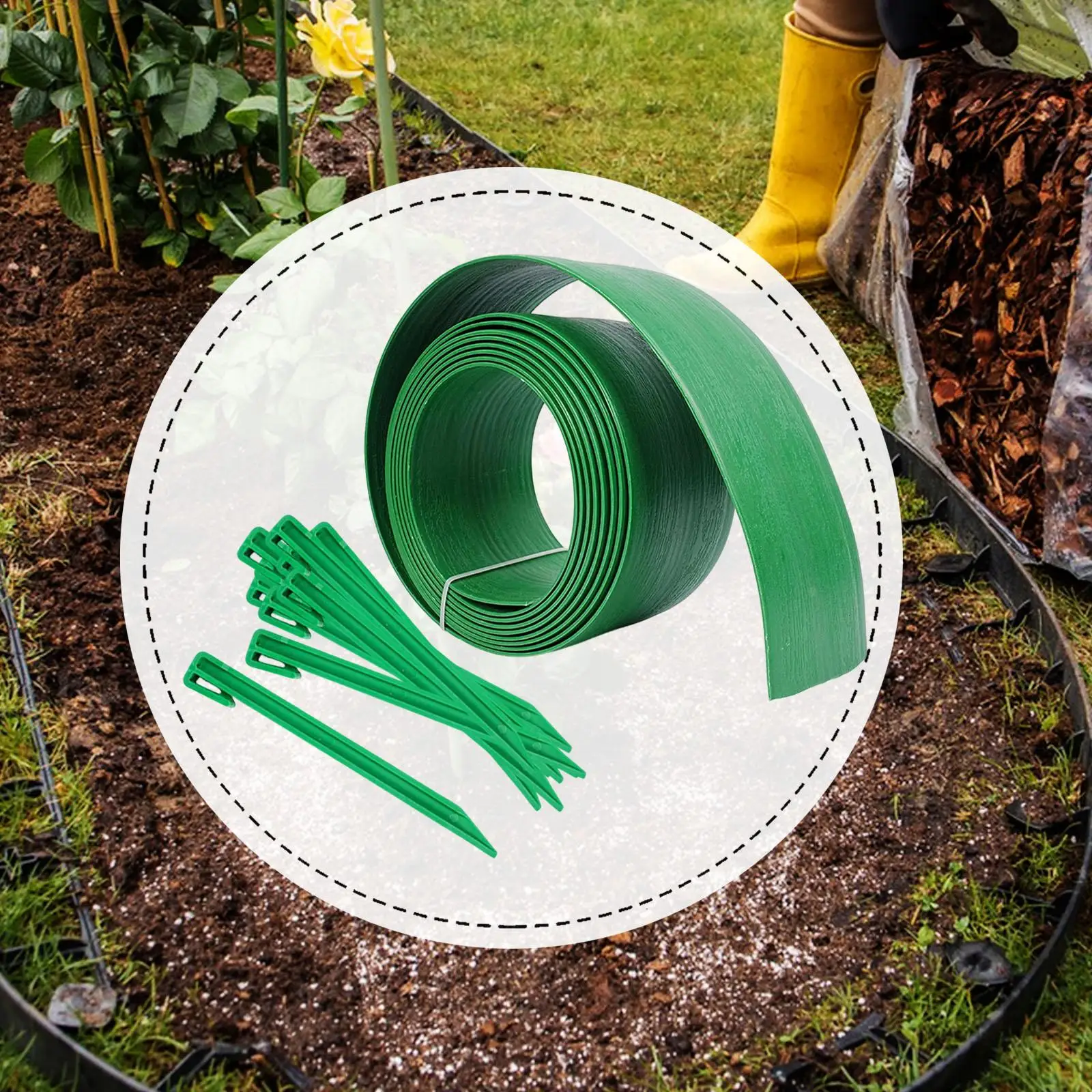 

Гибкое ограждение для сада 12,2 м: бордюр для газона, растений, овощей, теплиц, ландшафтного дизайна