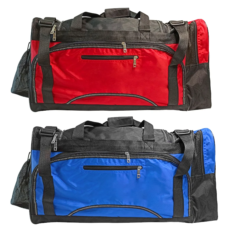68L Large Gym Bag with Shoe Compartment Oxford Fitness Duffel Bag Breathable Mesh Pocket Taekwondo Gear Crossbody Handbag
