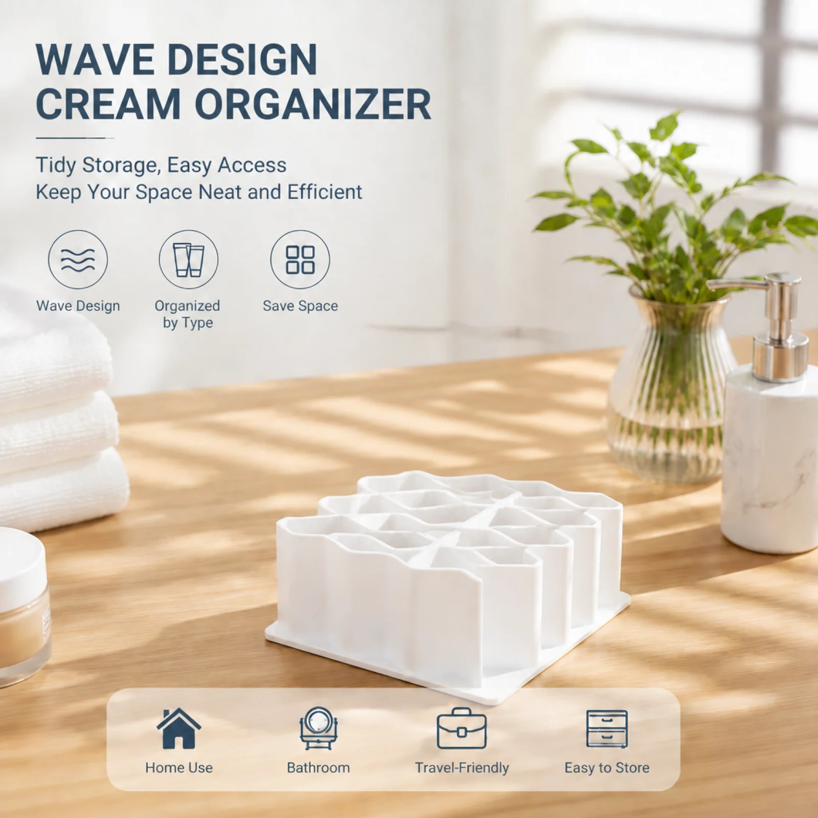 Ointment Storage Rack Space Saving Medicine Tube Organizer Compact Ointment Tube Holder for Desktop, Washroom, Dresser