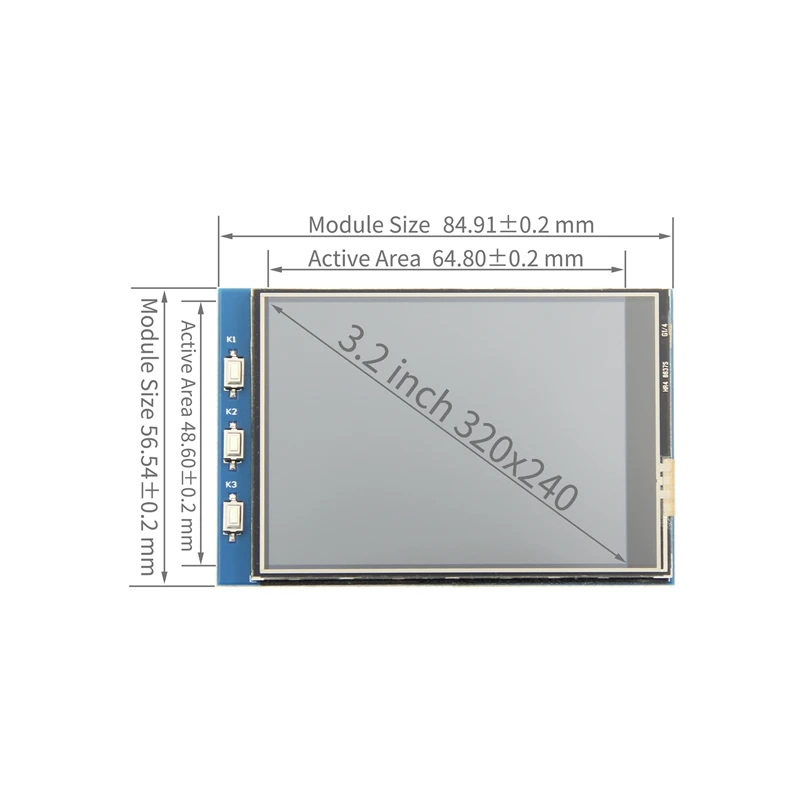 3.2 Cal ekran dotykowy Rapberry Pi z ekranem dotykowym 320x240 pikseli ILI9341 sterownik 3.2 "Monitor LCD TFT SPI dla Raspberry Pi 3B/3B +