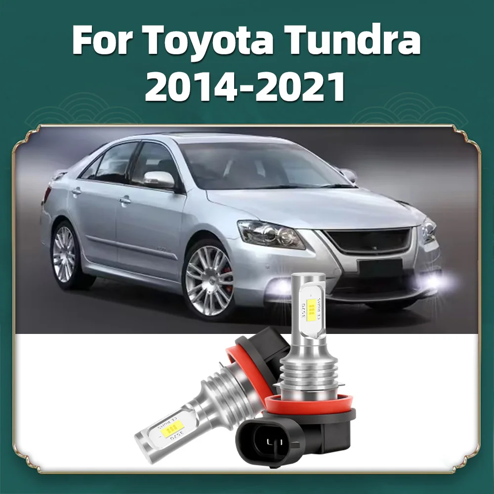 

2 шт. светодиодные автомобильные противотуманные фары для Toyota Tundra 2014 2015 2016 2017 2018 2019 2020 2021 светодиодные передние противотуманные фары 15000LM Canbus