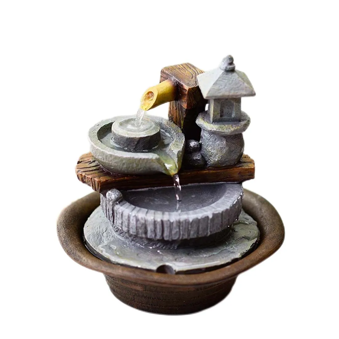 

Small Fountain Desktop Circulating Water System Home Decoration Office Home Waterscape Creative Ornaments