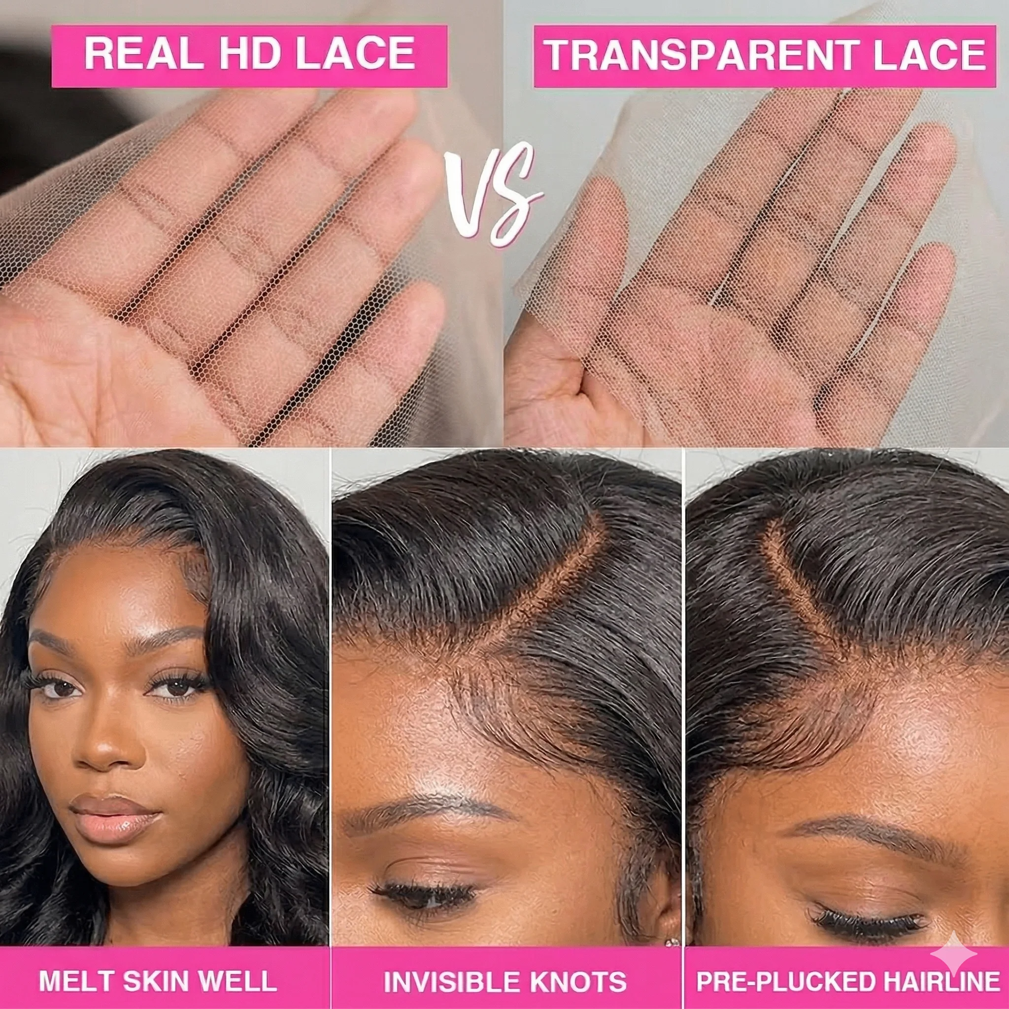 LUCKOKOS 13x6 HD Body Wave Lace Front Human Hair Wigs 40 Inch Pre Plucked Transparent Brazilian 13x4 Lace Frontal Wig for 250%
