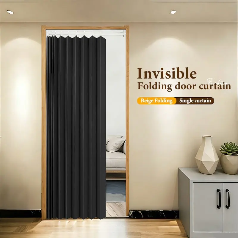 Room Divider Privacy Curtain for Balcony and Fitting Room, Folding Panel with Soft Drape and Style